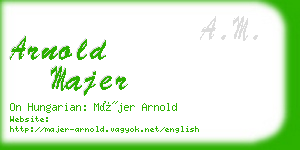 arnold majer business card